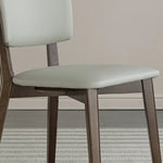 PUレザーと無垢材の北欧風チェア - スタイリッシュなダイニングに最適! fjx-2653