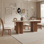 無垢材とセラミックを融合したエレガントなダイニングテーブル fjx-2664