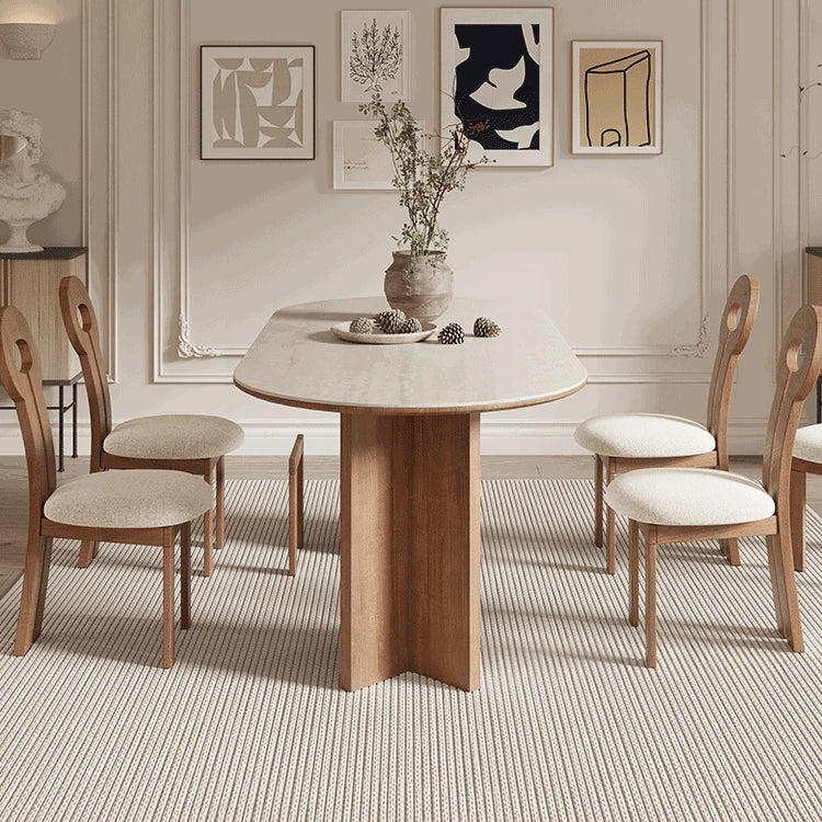 無垢材とセラミックを融合したエレガントなダイニングテーブル fjx-2664