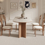 無垢材とセラミックを融合したエレガントなダイニングテーブル fjx-2664