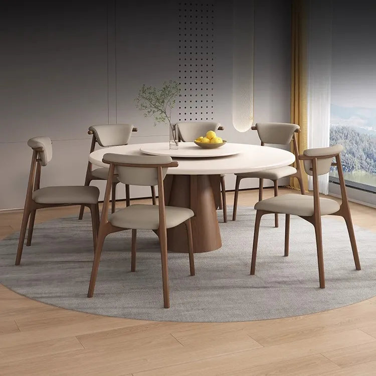 スタイリッシュなオークPUレザーチェア|モダンデザインの快適な座り心地 fjx-2666