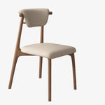 スタイリッシュなオークPUレザーチェア|モダンデザインの快適な座り心地 fjx-2666