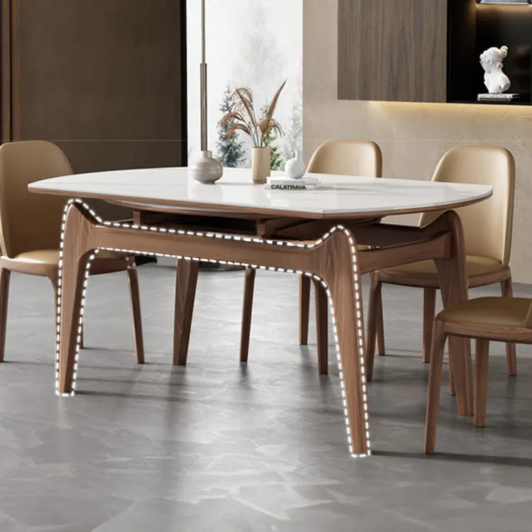 アッシュ材とオークの魅力を引き出す多層板セラミックテーブル│洗練されたデザインと高級感あふれるダイニングの主役 fjx-2667