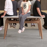 アッシュ材とオークの魅力を引き出す多層板セラミックテーブル│洗練されたデザインと高級感あふれるダイニングの主役 fjx-2667