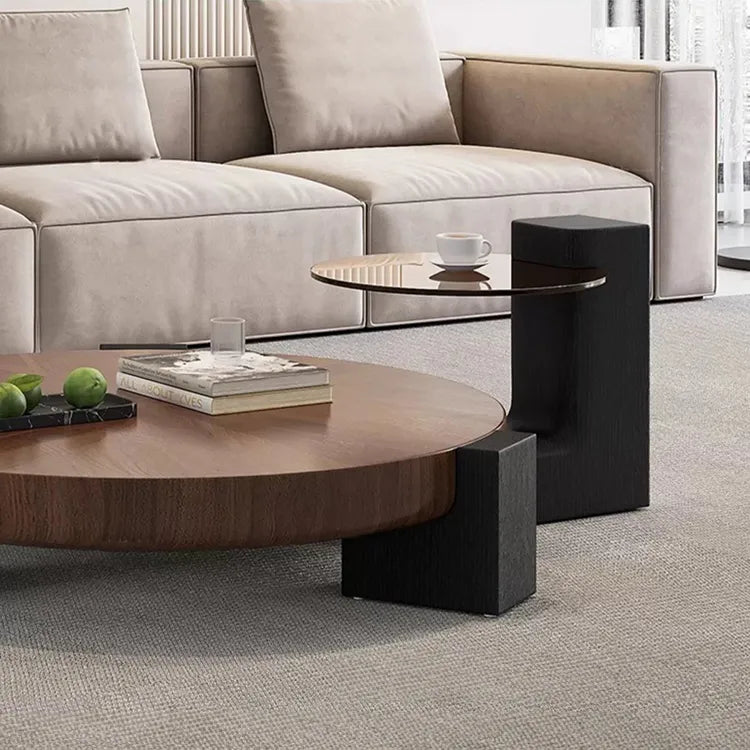 モダンリビングに最適!ガラス天板センターテーブルでスタイリッシュにコーディネート fjx-2675