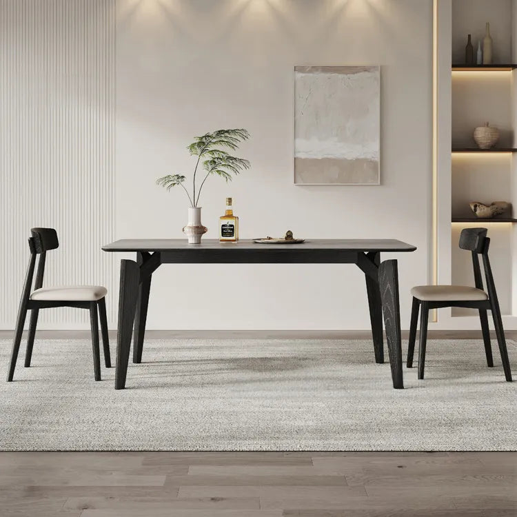 シンプルモダンなオーク&PUレザーチェア - インテリアに洗練されたアクセントをプラス fjx-2676