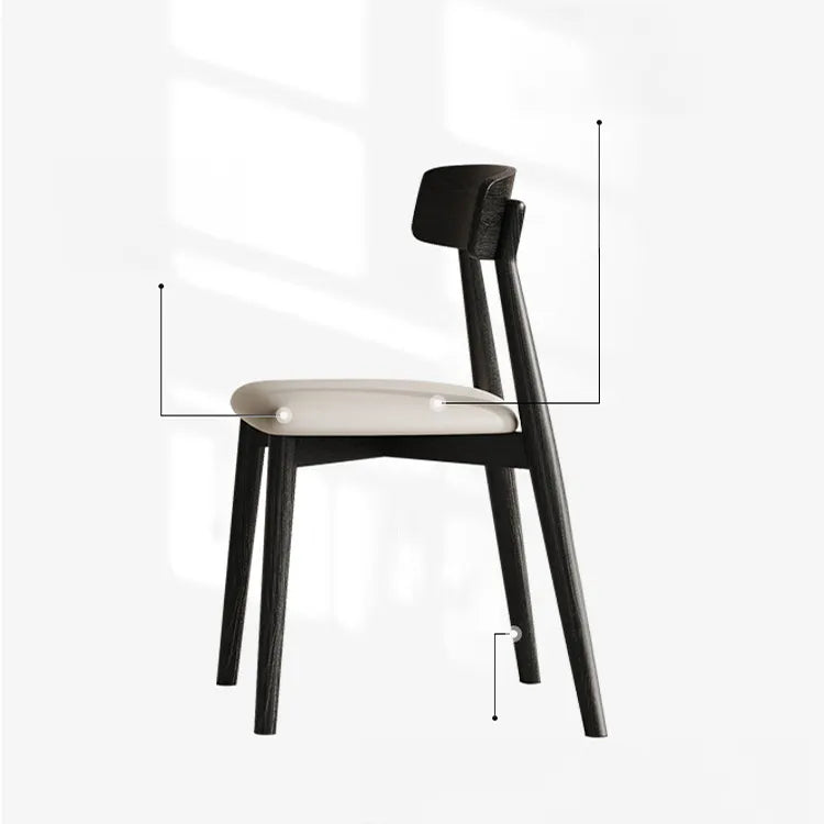 シンプルモダンなオーク&PUレザーチェア - インテリアに洗練されたアクセントをプラス fjx-2676