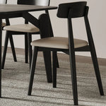 シンプルモダンなオーク&PUレザーチェア - インテリアに洗練されたアクセントをプラス fjx-2676