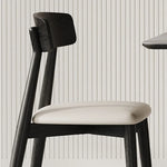 シンプルモダンなオーク&PUレザーチェア - インテリアに洗練されたアクセントをプラス fjx-2676