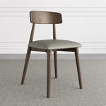 シンプルモダンなオーク&PUレザーチェア - インテリアに洗練されたアクセントをプラス fjx-2676