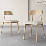 シンプルモダンなオーク&PUレザーチェア - インテリアに洗練されたアクセントをプラス fjx-2676