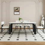 シープボア&PUレザー使用のスタイリッシュなアッシュ材チェアセット fjx-2685