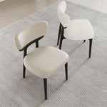 シープボア&PUレザー使用のスタイリッシュなアッシュ材チェアセット fjx-2685