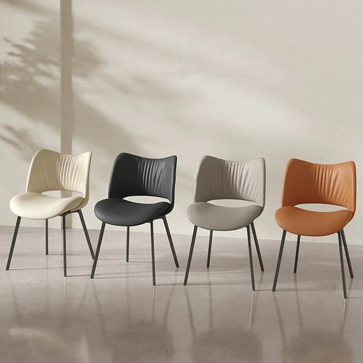 3色展開!おしゃれな合成皮革モダンチェアセット fjx-2687