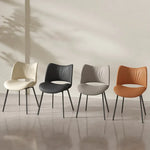 3色展開!おしゃれな合成皮革モダンチェアセット fjx-2687