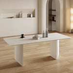 スタイリッシュなセラミック&ステンレス製モダンテーブル - デザイン性と耐久性を両立! fjx-2695