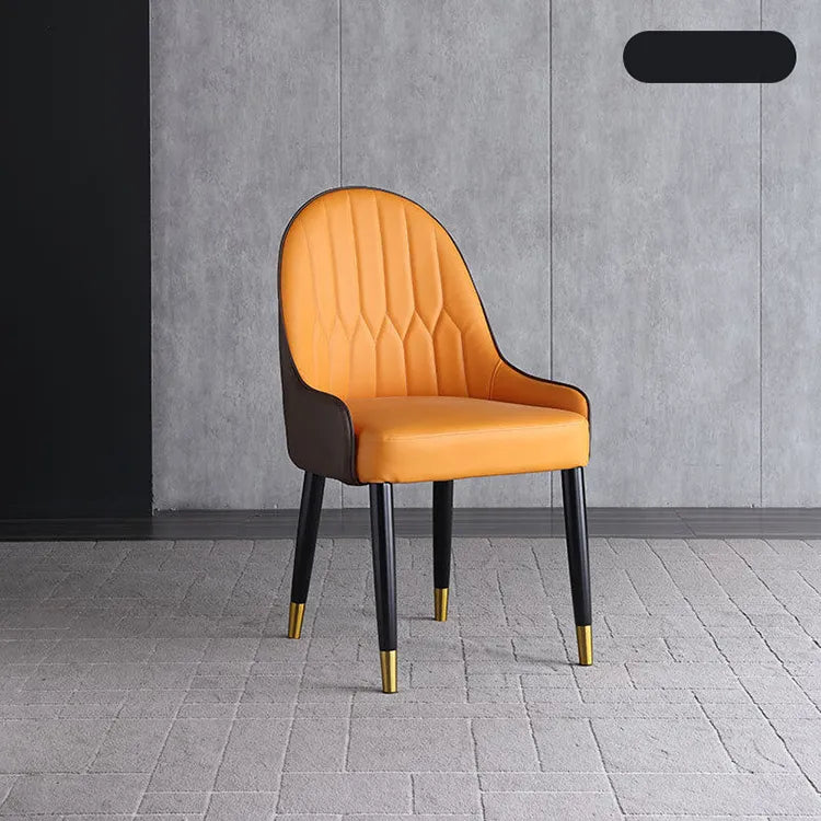 高級感溢れるPUレザーオークチェア - ステンレス脚でエレガントなデザインを演出 fjx-2701