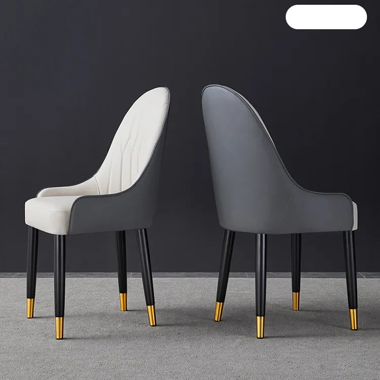 高級感溢れるPUレザーオークチェア - ステンレス脚でエレガントなデザインを演出 fjx-2701