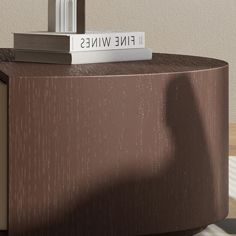 モダンリビングに最適!強化ガラスセンターテーブル ーブラウン木目デザイン fkb-4368