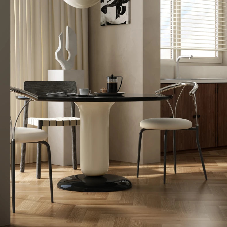 モダンステンレスフレーム&PUレザーチェア - スタイリッシュで快適な座り心地 fkb-4372