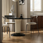 モダンステンレスフレーム&PUレザーチェア - スタイリッシュで快適な座り心地 fkb-4372