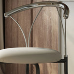 モダンステンレスフレーム&PUレザーチェア - スタイリッシュで快適な座り心地 fkb-4372