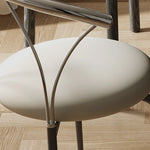 モダンステンレスフレーム&PUレザーチェア - スタイリッシュで快適な座り心地 fkb-4372