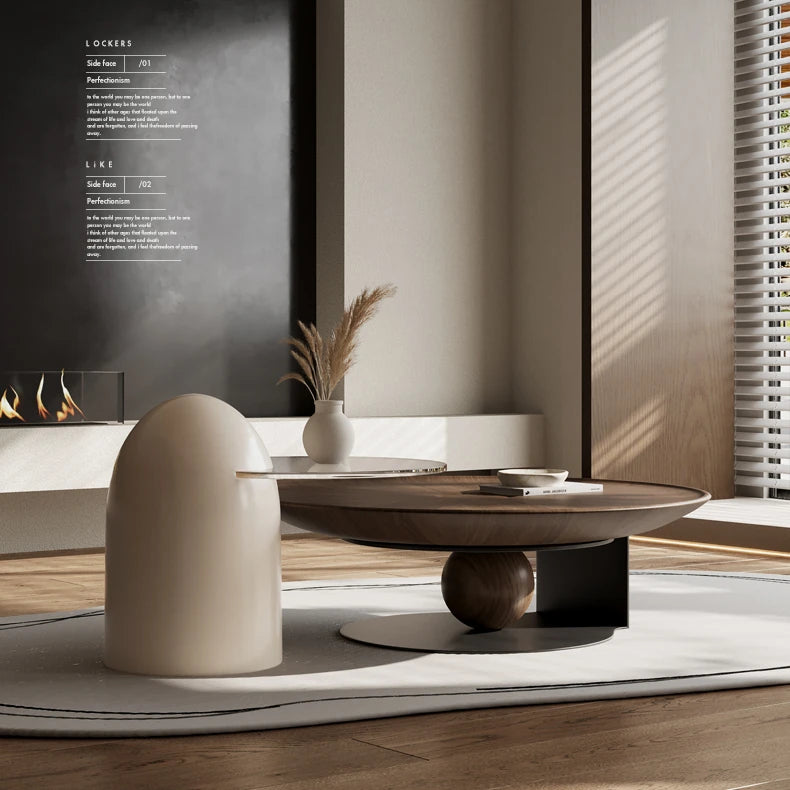 モダンデザインのセンターテーブル - 多層板&強化ガラス使用 fkb-4381