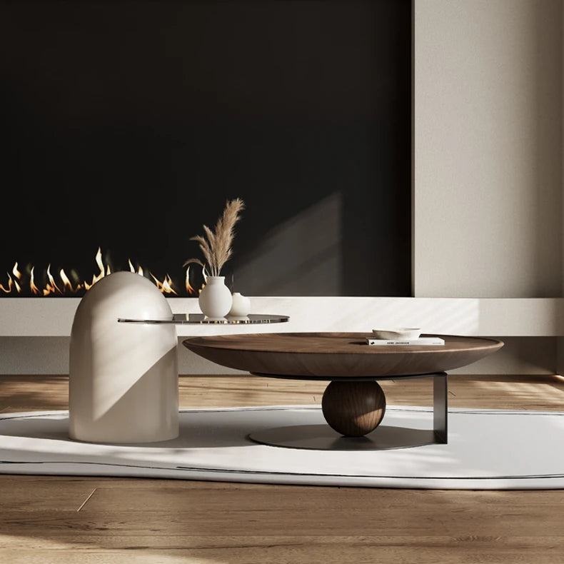 モダンデザインのセンターテーブル - 多層板&強化ガラス使用 fkb-4381