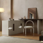 透明アクリル&シープボアのモダンスツール|インテリアを引き立てるデザインチェア fkb-4384