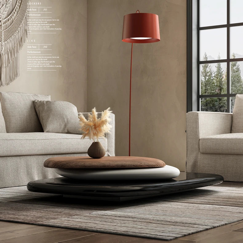 モダンデザインの多層板センターテーブル|スタイリッシュな空間演出 fkb-4386