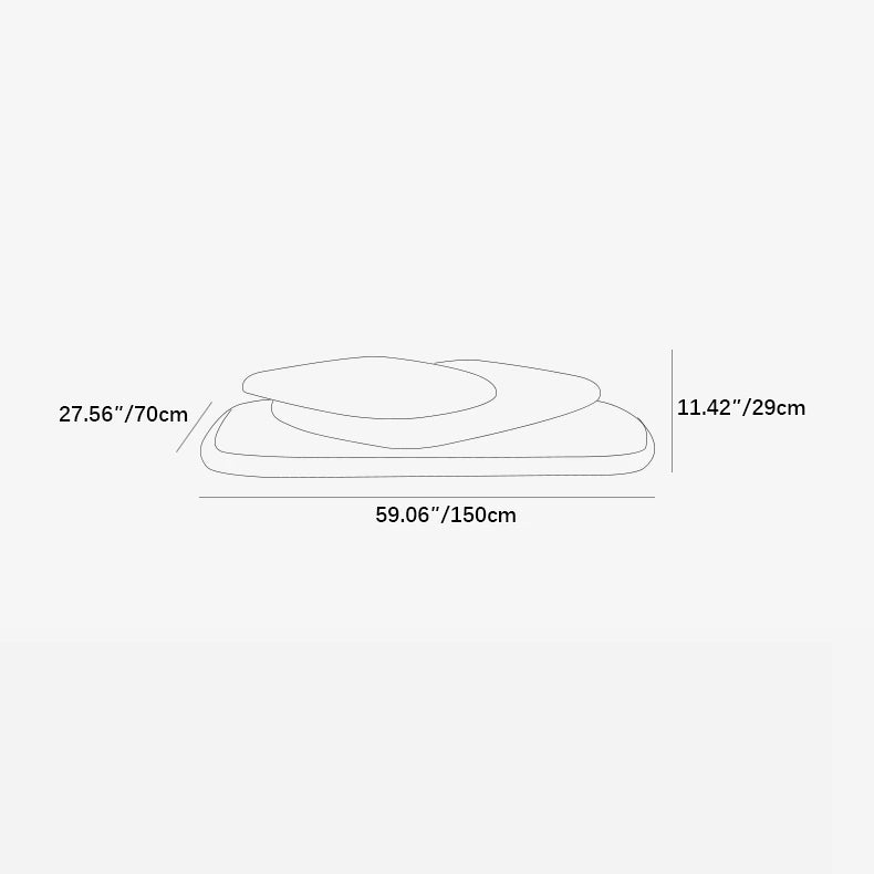 モダンデザインの多層板センターテーブル|スタイリッシュな空間演出 fkb-4386