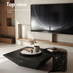 センターテーブル おしゃれ セラミック天板 多層板 収納付き 幅90cm 幅107cm 大小2点セット 大テーブル 小テーブル リビングテーブル モダン 北欧風 省スペース fkb-4387