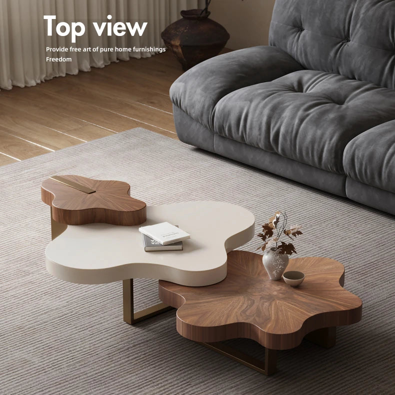 ステンレス脚と多層板で魅せるセンターテーブル|モダンデザインのリビングに彩りを添える fkb-4389