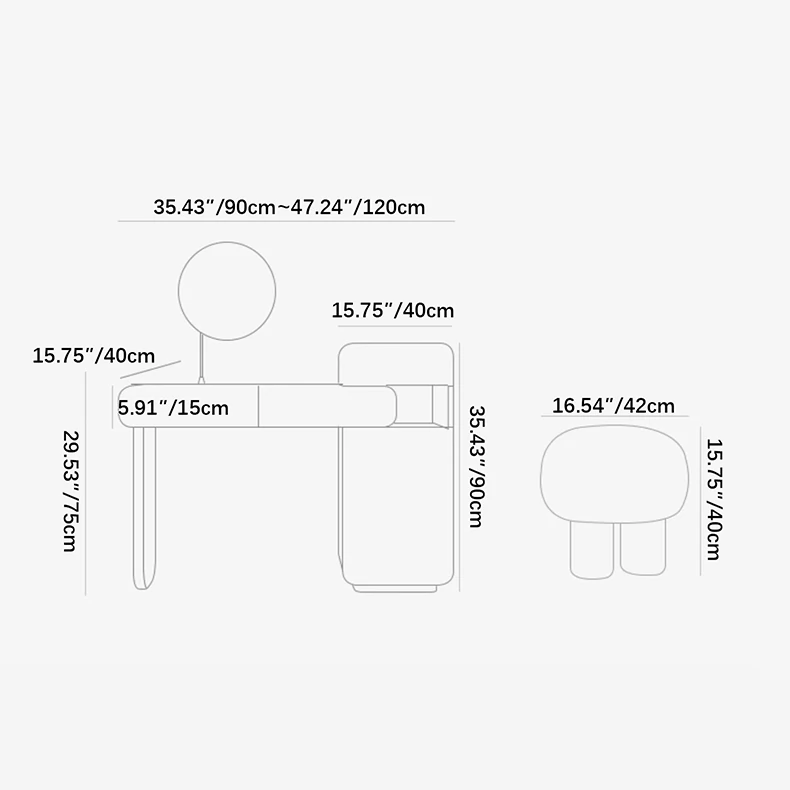 高級無垢材とガラスのシンプルモダン化粧台 | エレガントなデザインで空間を彩る fkb-4391