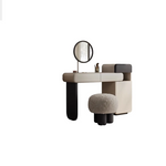 高級無垢材とガラスのシンプルモダン化粧台 | エレガントなデザインで空間を彩る fkb-4391