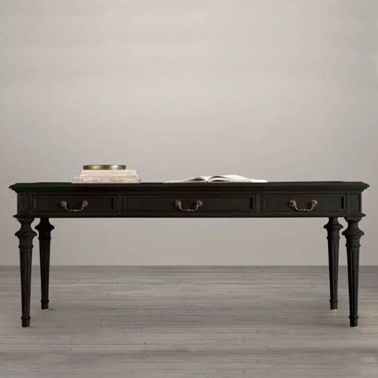 オーク多層板テーブル|洗練されたデザインの書斎デスク|収納付きナチュラルスタイル fljgj-2109