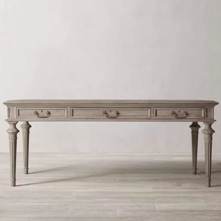 オーク多層板テーブル|洗練されたデザインの書斎デスク|収納付きナチュラルスタイル fljgj-2109