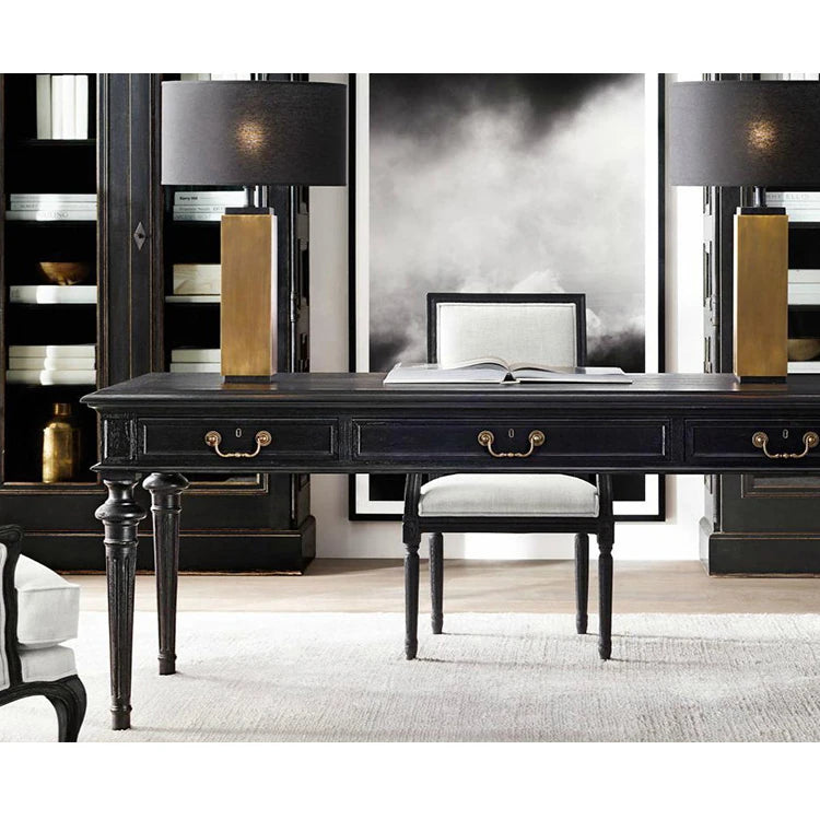 オーク多層板テーブル|洗練されたデザインの書斎デスク|収納付きナチュラルスタイル fljgj-2109