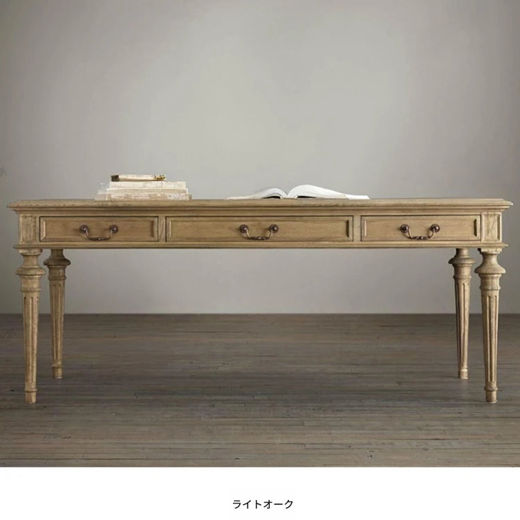 オーク多層板テーブル|洗練されたデザインの書斎デスク|収納付きナチュラルスタイル fljgj-2109