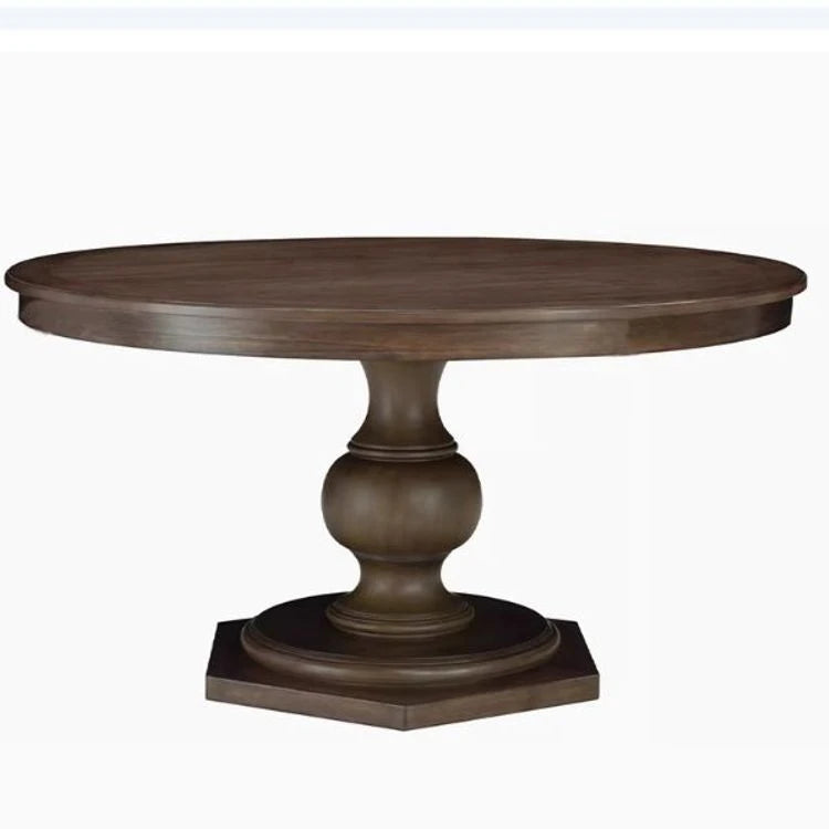 「オーク多層板製ラウンドテーブル4人用|上品なデザインでリビングを彩る」 fljgj-2110