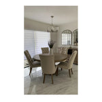 オーク材使用!モダンテイストのチェア - 綿麻生地で上質な座り心地保障 fljgj-2111