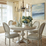 オーク多層板製優雅な円形テーブル - 高級感あふれるダイニング体験を演出する家具 fljgj-2112