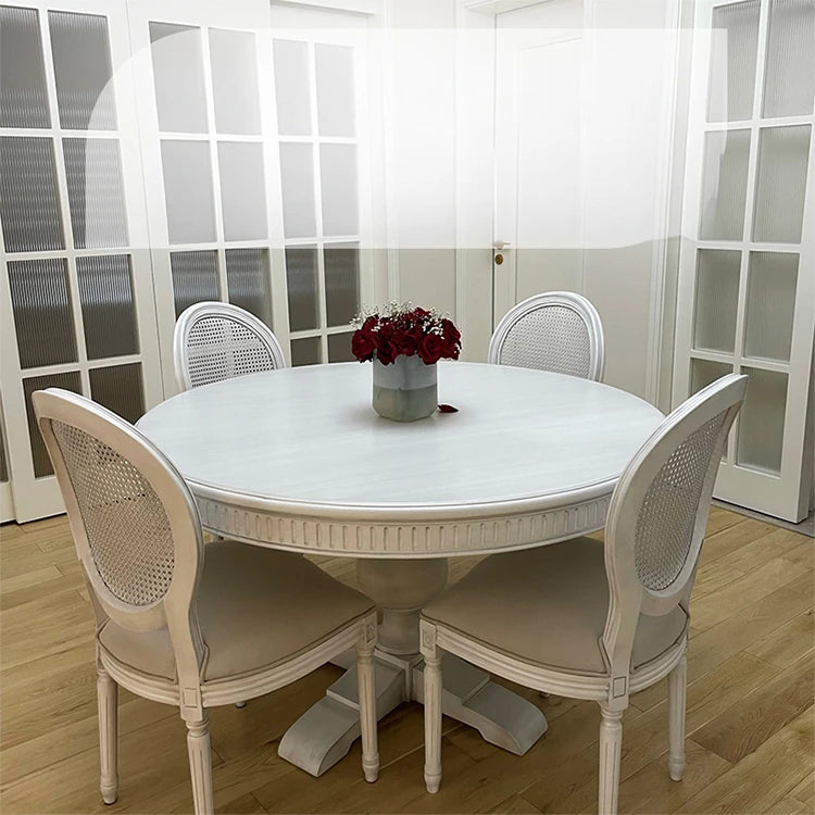 オーク多層板製優雅な円形テーブル - 高級感あふれるダイニング体験を演出する家具 fljgj-2112