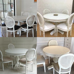 オーク多層板製優雅な円形テーブル - 高級感あふれるダイニング体験を演出する家具 fljgj-2112