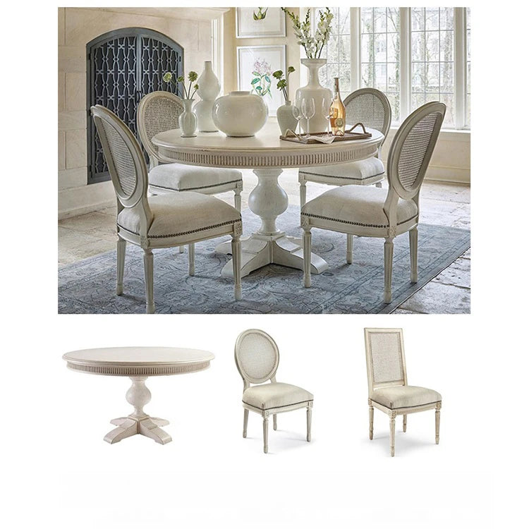 オーク多層板製優雅な円形テーブル - 高級感あふれるダイニング体験を演出する家具 fljgj-2112