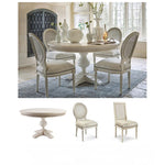 オーク材質のエレガントなチェア|綿麻ファブリックとラタンのスタイリッシュデザイン fljgj-2113