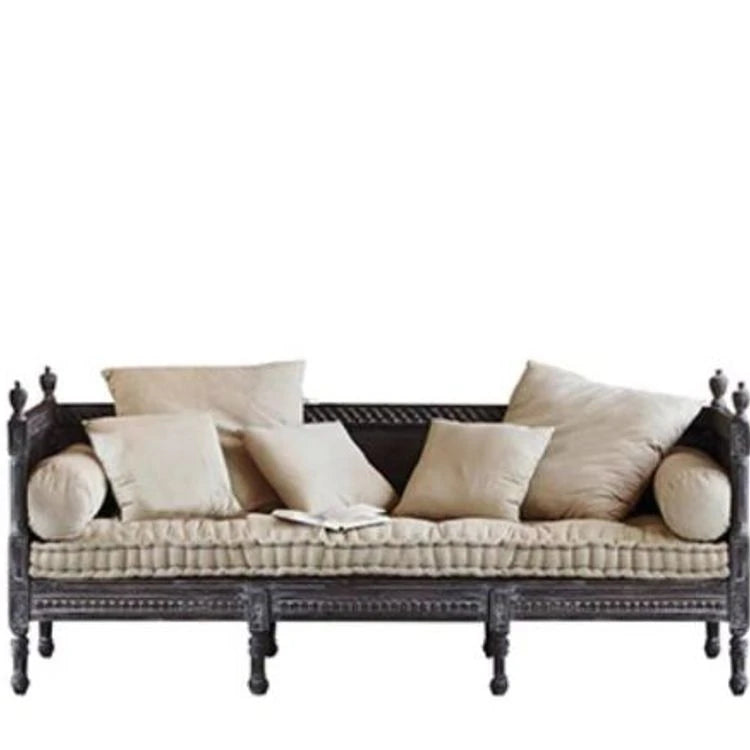 オーク材の洗練されたソファー|綿麻使用のシンプルエレガンスなデザイン|リビングに最適 fljgj-2115