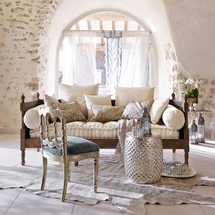 オーク材の洗練されたソファー|綿麻使用のシンプルエレガンスなデザイン|リビングに最適 fljgj-2115