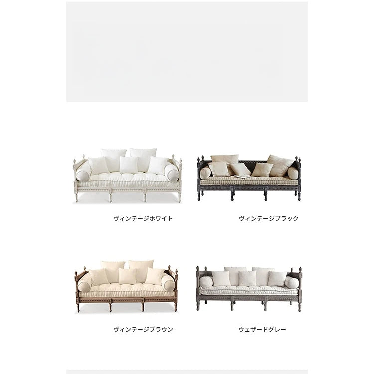 オーク材の洗練されたソファー|綿麻使用のシンプルエレガンスなデザイン|リビングに最適 fljgj-2115